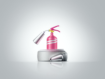 Fire Extinguisher icons illustrations photoshop teaser