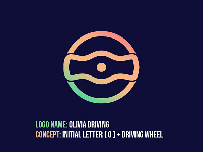 OLIVIA DRIVING LOGO branding clean color design driving driving school emblem emblem logo flat geometry gradient graphic design hexagon logo icon logo logotype logotypedesign mark simple wheel