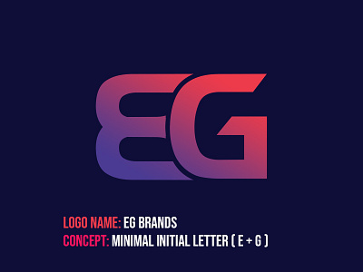 INITIALS ( E + G ) brand branding clean design emblem logo flat icon illustration jewelrydesigner logo luxury symbol vector