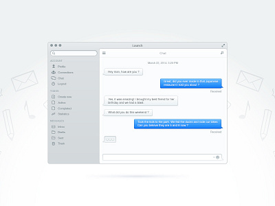 Chat (PSD) app blue chat chat bubble download free freebie mavericks osx psd psddd yosemite