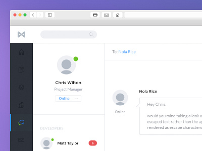 D8 - Chat admin angular angularjs chat dashboard enterprise flat ui ux web application