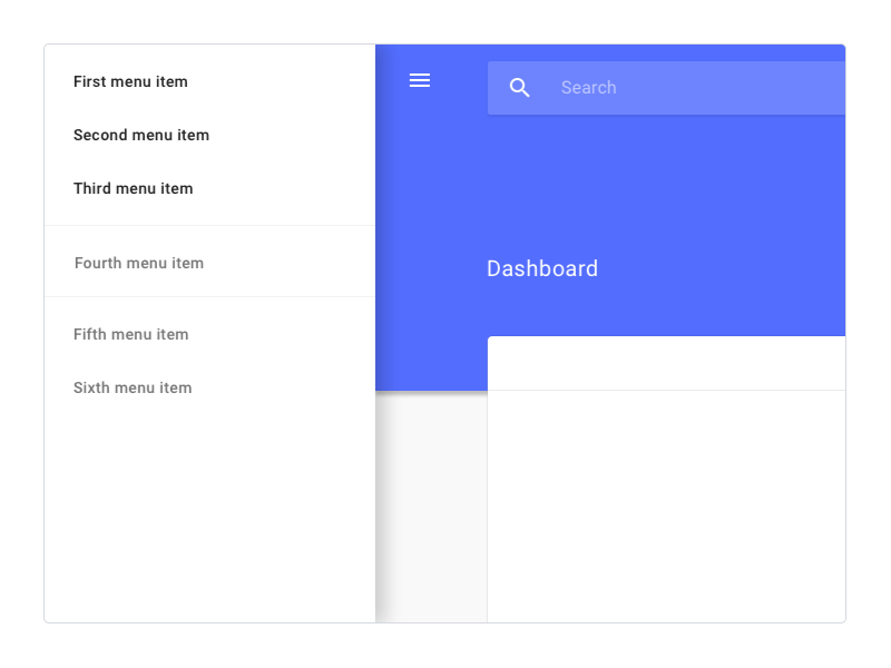 Push admin admin panel dashboard google material design material design menu nav navigation push push content sidenav web