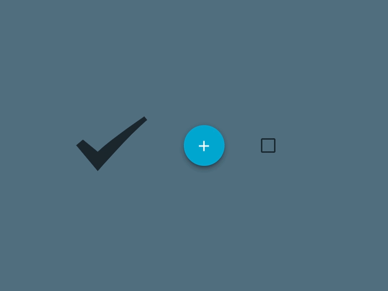 2Do button checkbox checkmark floating action button material material design tick