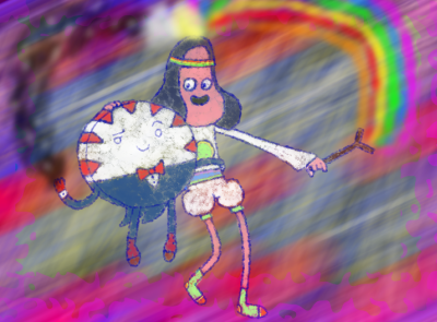 greatest wizards abracadaniel adventure time cartoon cute digital art fan art fanart friends illustration magic peppermint butler rainbow
