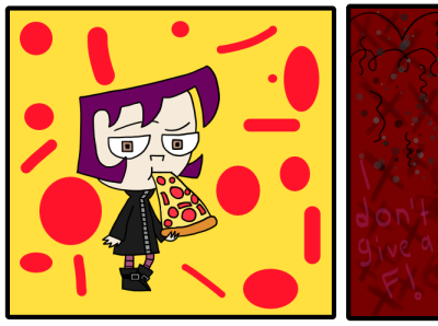 eating pizza cartoon cute digital art fan art fanart gaz membrane illustration invader zim