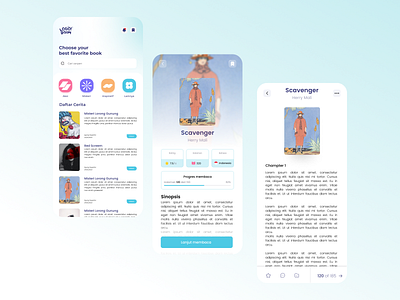 Book Reader App book branding design graphic design reader reading ui ui app