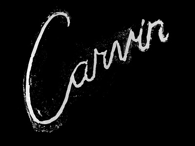 Carvin Logo Linocut block printing company critique final hand drawn linocut linoleum logo mock mockup speedball surfing