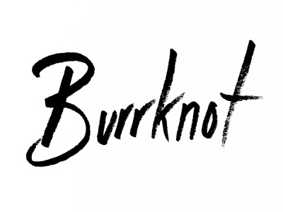 Burrknot band brand logo marker music name rock