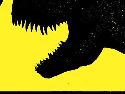 Caution, Dinos!! dino illustration jurassic park sign trex