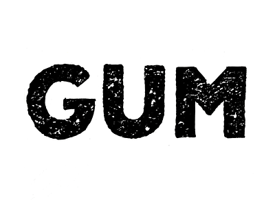 GUM gum hand lettering texture typography