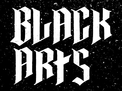 Black Arts Logo arts black design gothic heavy metal logo pencils texture