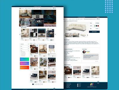 Furniture store user interface design branding graphic design ui