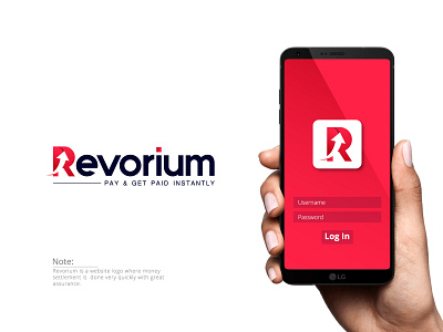Revorium Logo app branding branding icon design easily icon identity illustration logo minimal modern logo pay professional logo r lettermark trusted vector