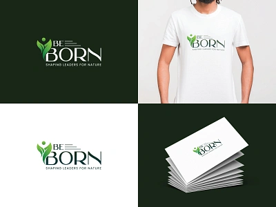 Be Born Logo Design 99design a b c d e f g h j k l m branding business card design dribbble gradient green icon leaves logo logo type logos minimal modern colorful monogram n o p q r s t u v w x y z organic symbol vector