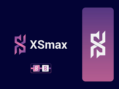 XSmax Logo Design brand identity branding creative professional logo gradient icon logo logo designers logo designs logo mark logos logotype minimal logo modern logo s logo symbol typography vector design x logo