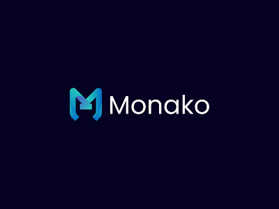 Monako Logo Design 99design abstract logo brand identity branding dribbble gradient icon logo logo design logo designer logo mark logo type logos m logo minimal logo symbol typography vector design