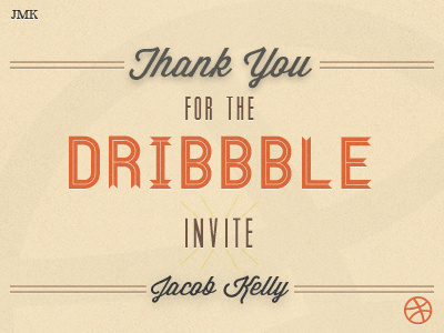 Thank You! (Dribbble Debut) type debut dribbble invite texture thanks design font