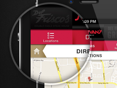 Mobile Website - Map Locaiton directions iphone location map menu mobile website navigation