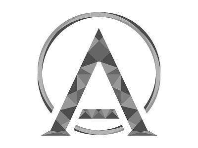 A In Circle art circle design greyscale letter logo typography vector