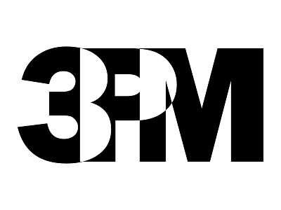 3PM art branding design letter logo typography vector