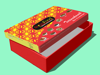The food box design is taken away box design takeaway vector