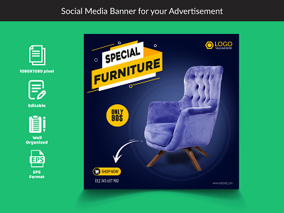 Social Media Banner For Your Business. vector