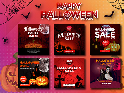 Social media ad design | Happy Halloween Party ads ads banner banner design google ads graphic design halloween halloween party halloween svg happy halloween instagram post post pumpkin social social ads banner social media spooky svg banner