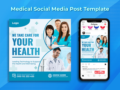 Medical Social Media Design Templates | Instagram Post Design.