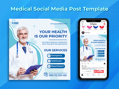 Medical Social Media Design Templates | Instagram Post Design.