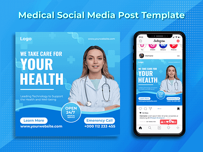 Medical Social Media Design Templates | Instagram Post Design.