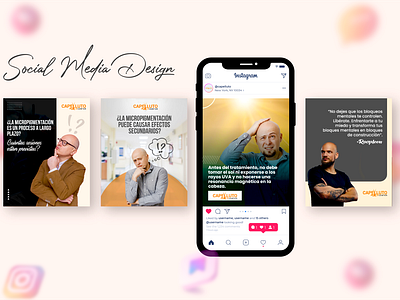 Social Media Post Design, Hair treatment, Amazon ads, Instagram