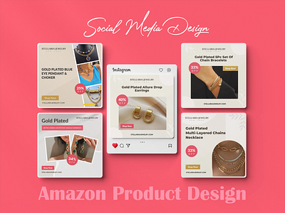 Social Media Post Design, Amazon Product design, Amazon Banner