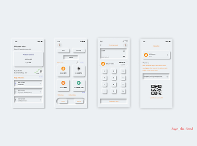 Çrypto Wallet App app app design clean design dribbble figma graphic design illustration neoumorphism ui