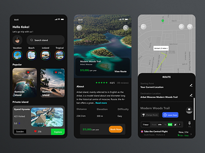 Island Travel app exploration