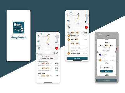 Marghdarshak : A bus Navigation App app design minimal ui ux