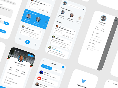 Twitter redesign app design redesign twitter ui