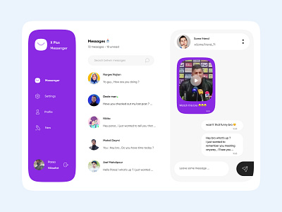 Web based messenger ui