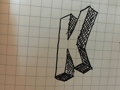 Isometric logo sketch