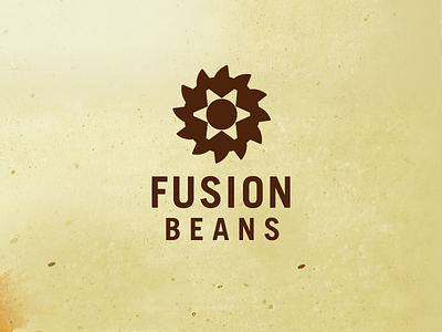 Fusion Beans logo branding coffee logo roaster