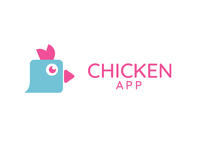 Chicken video chat app logo app app logo branding chat chicken identity logo video