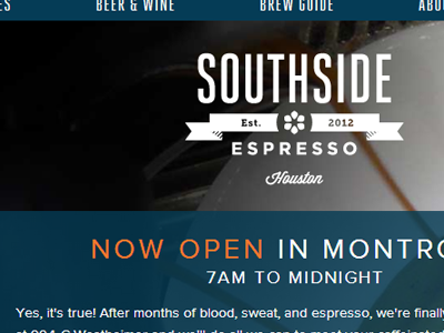 Southside Espresso website