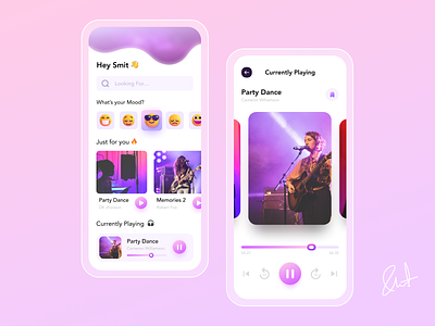 Music Player App app application appui design light theme music music player ui ui design uidesign uiux white