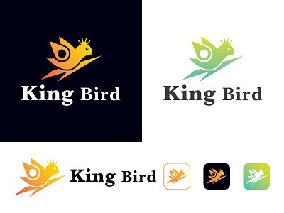 Kingbird - A logo for Modern abstract app design brand identity branding colorful logo creative creative logo design dribbble flat google graphic design icon logo logo design minimal modern logo monogram typography vector