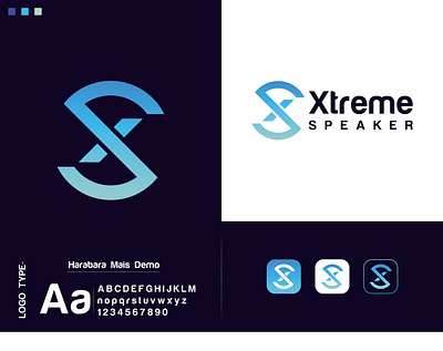 Xtreme Speaker app brand identity branding flat graphic design icon logo logotype minimal modern modern logo vector