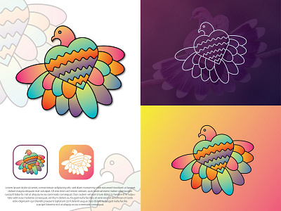 Dove Logo app brand identity colorful logo dove logo dribbble flat graphic design minimal modern logo typography vector