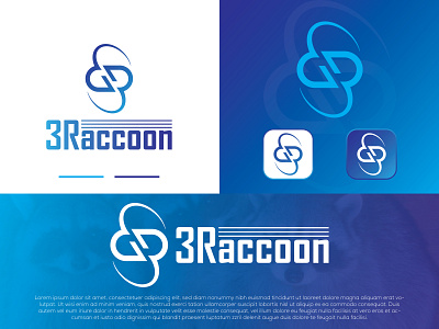 3RACCOON brand identity colorful logo dribbble flat gdboostwork graphic design logo design minimal modern logo raccoons typography vector
