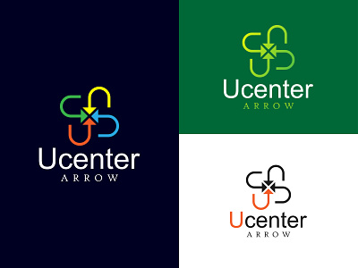 Ucenter Logo arrow arrow icon arrow logo brand identity colorful logo design flat gdboostwork graphic design illustration latter u arrow logo minimal modern logo u logo vector