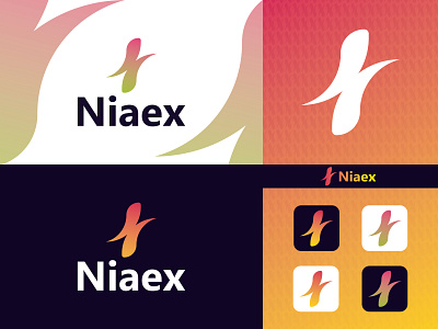 Niaex Logo alphabet app brand identity branding colorful logo corporate dribbble flat graphic design icon letter letter nx logo luxury minimal modern logo monogram professional typography vector