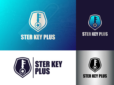 Star Key Plus Creative Security Logo Design