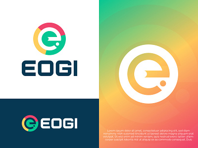 EOGI- E Modern Letter Logo Design abstract brand identity colorful logo creative e letter design logo e letter design text e letter logo design e letter logo vector e logo e modern flat graphic design logo logo with e name minimal modern logo mono vector